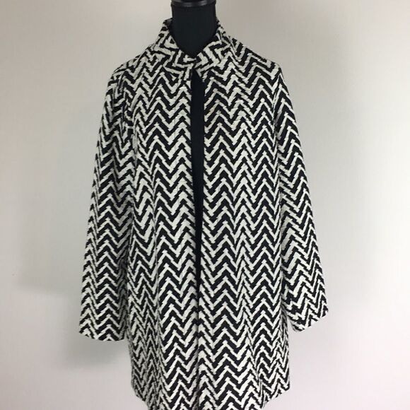 #133 JM COLLECTION CHEVRON DUSTER - Picture 2 of 7